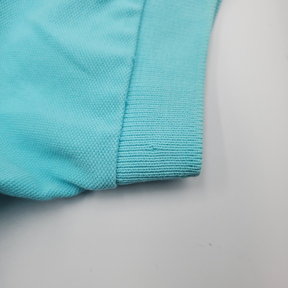 Lilly Pulitzer Men Jack Polo Shirt Aqua Blue Palm Tree Logo Medium Cotton Blend - Picture 6 of 6